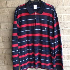 Brooks Brothers striped long sleeved polo